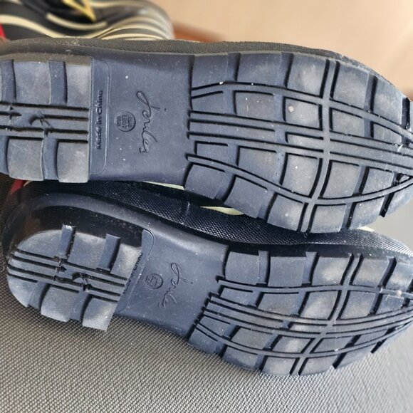 Joules Molly Welly Rain Boots. French Navy Stripe. Sz 6 - Picture 4 of 4